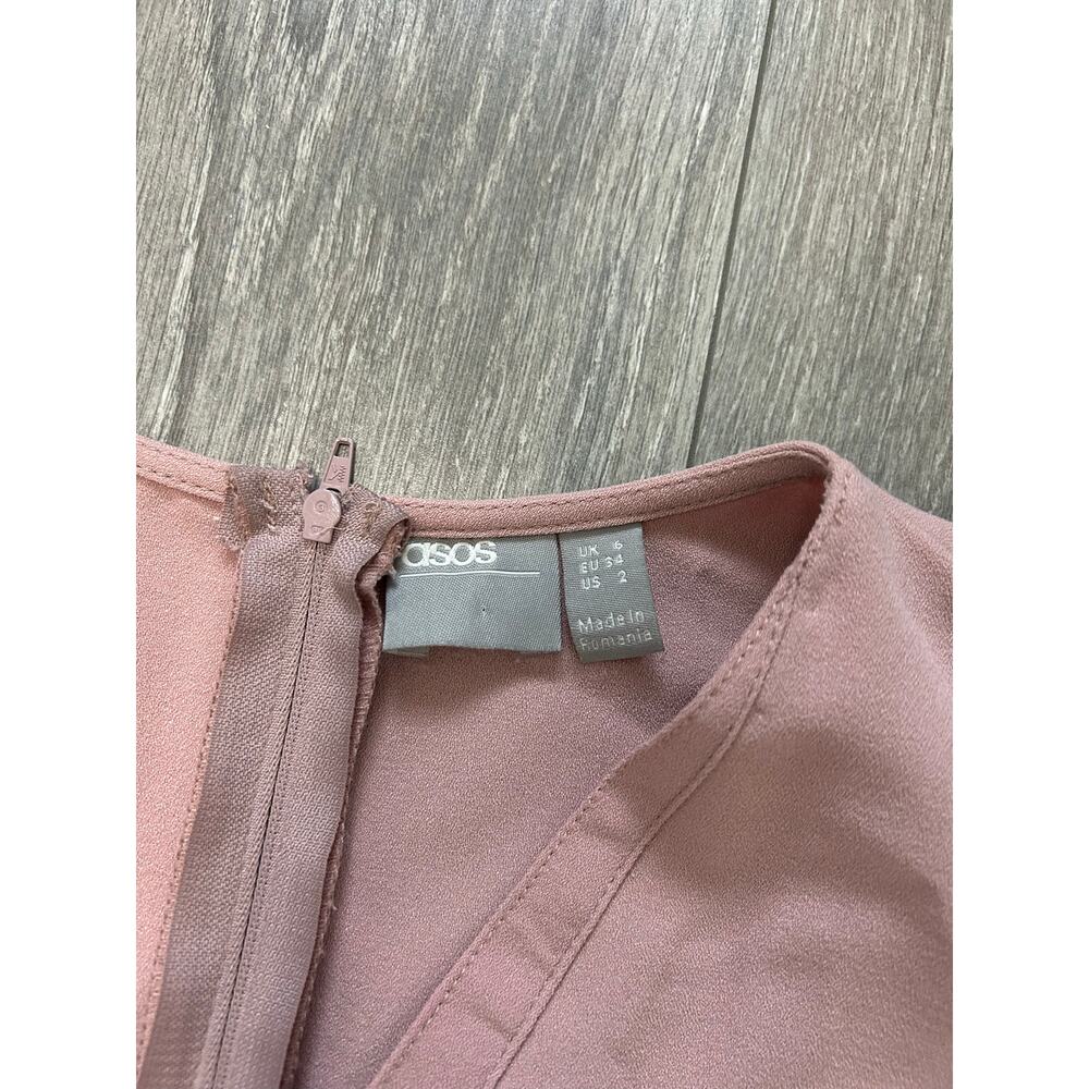 ASOS Pink Midi Dress Size XS - Picture 4 of 5